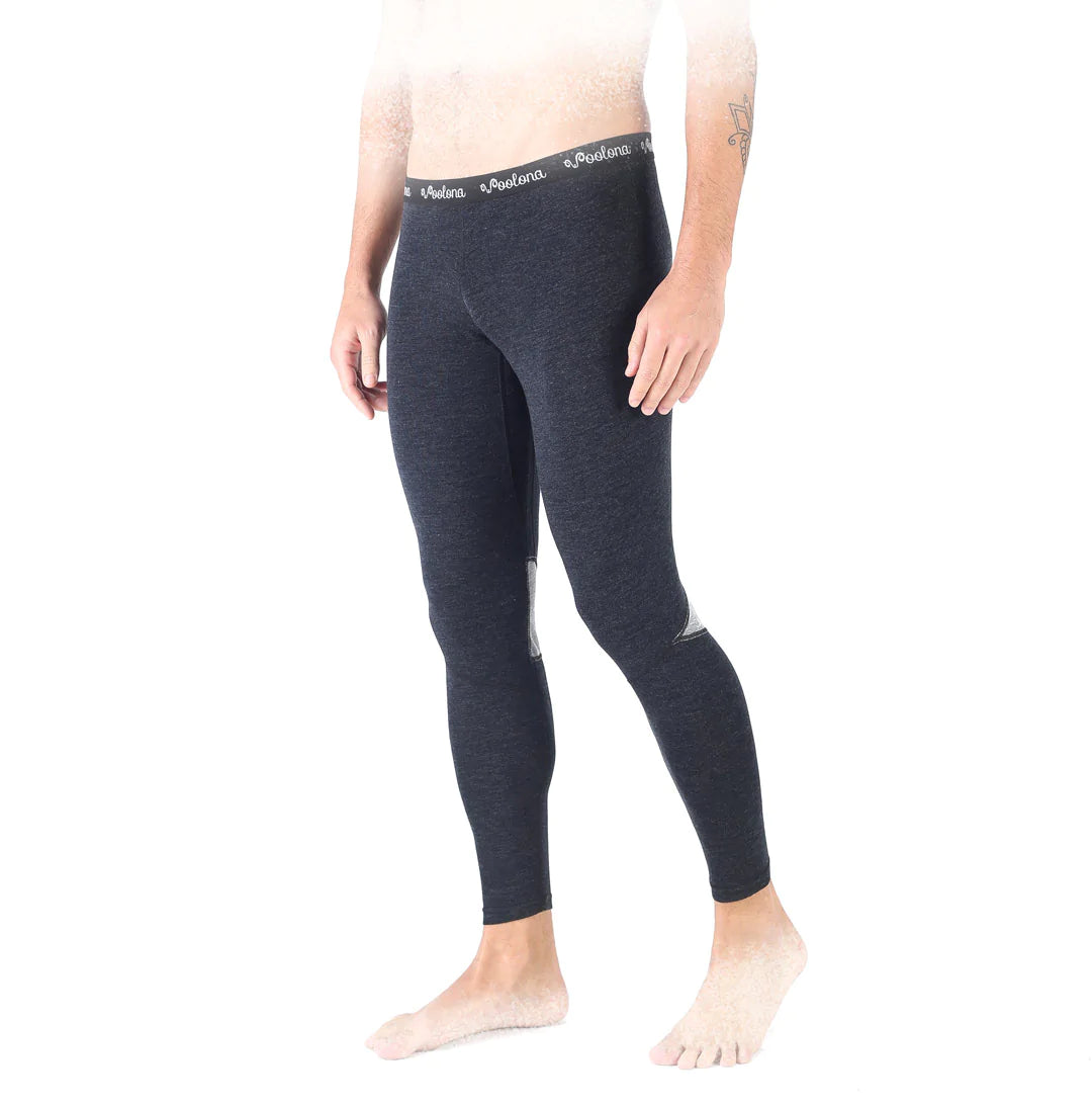 Męskie legginsy termoaktywne z wełny merino.