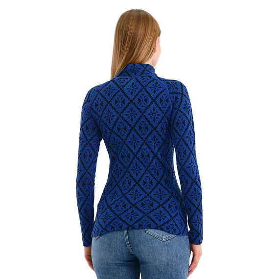 Niebieski damski longsleeve merino 230 g/m² jako pierwsza warstwa