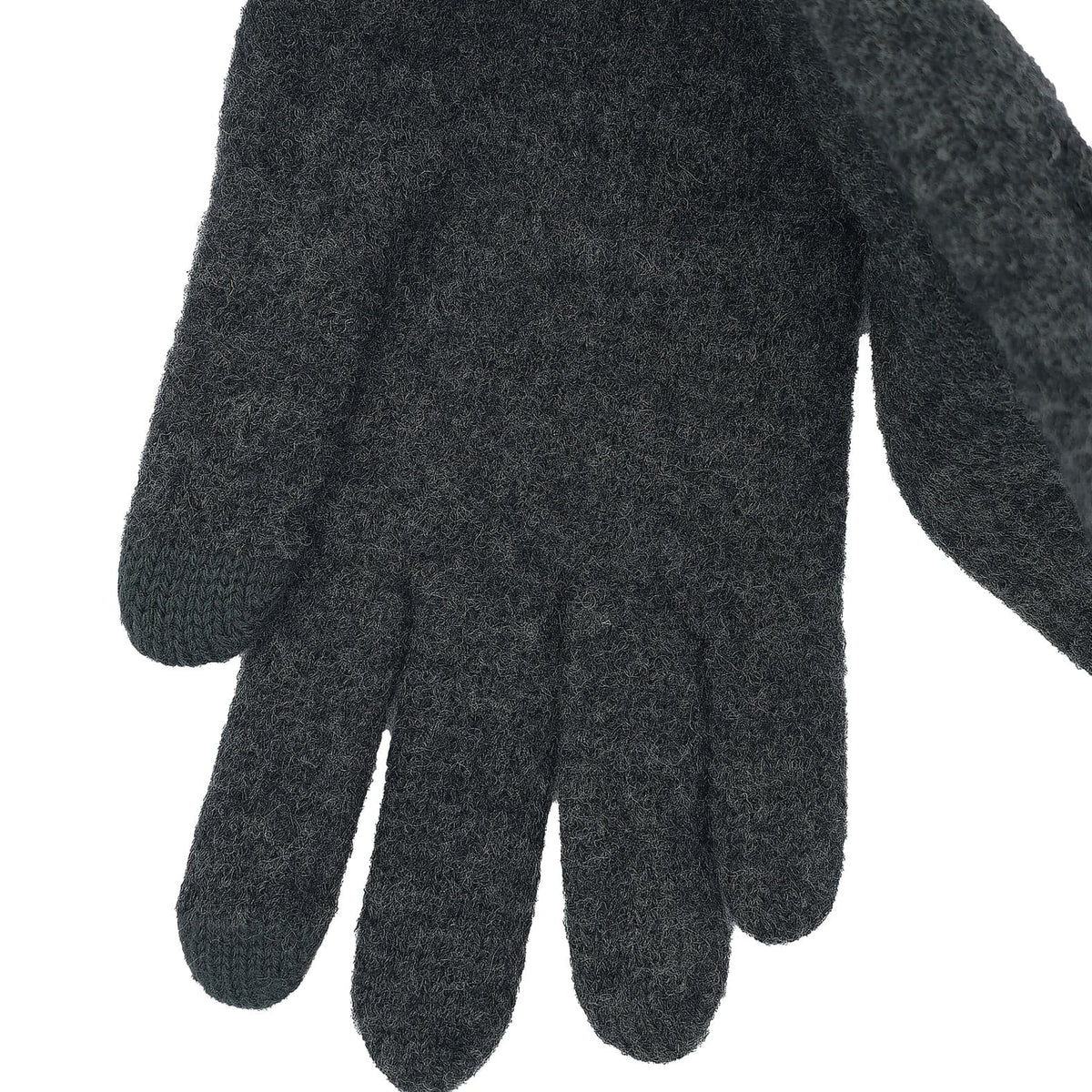 Antracytowe rękawiczki merino Touchscreen unisex
