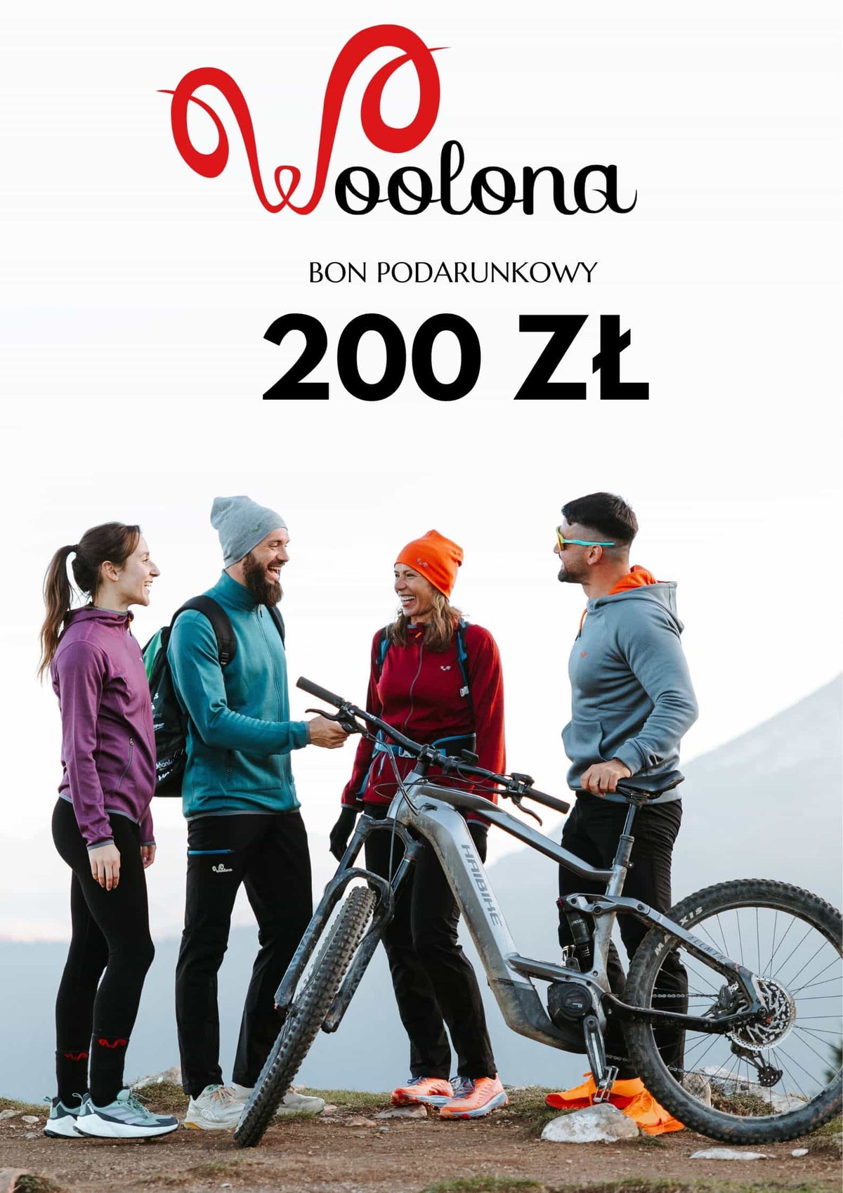 Bon podarunkowy Woolona o wartości 200 zł na prezent z wełny merino