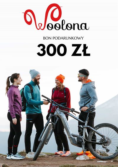 Bon podarunkowy Woolona o wartości 300 zł na prezent z wełny merino