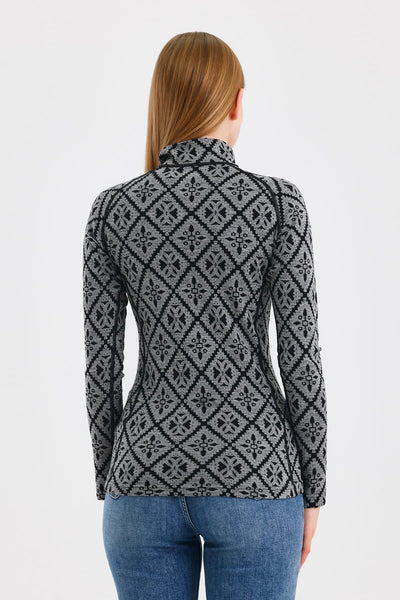 Szary damski longsleeve merino 230 g/m² na outdoor