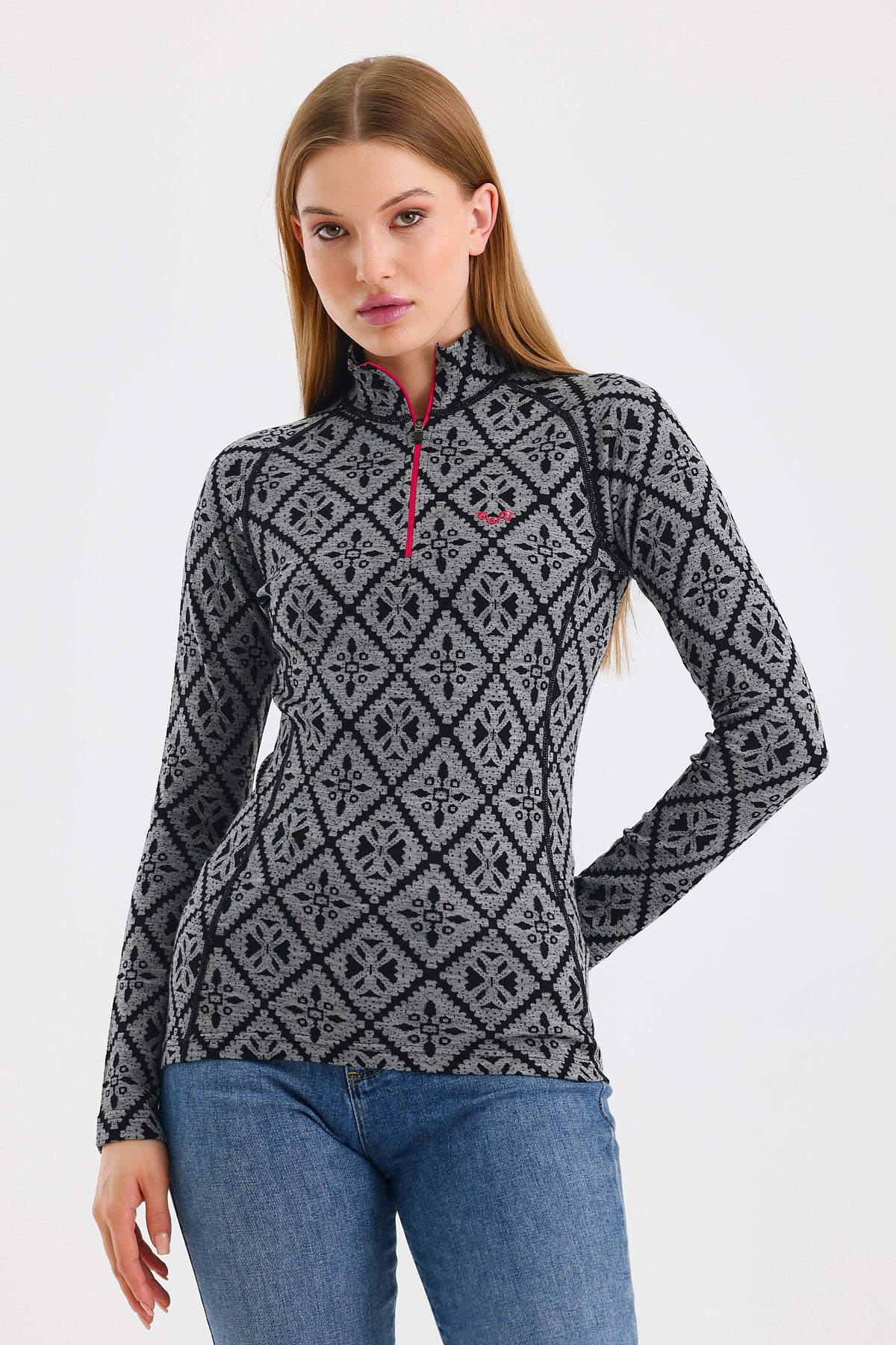 Szara damska koszulka termoaktywna ze 100% wełny merino 230 g/m² na trekking