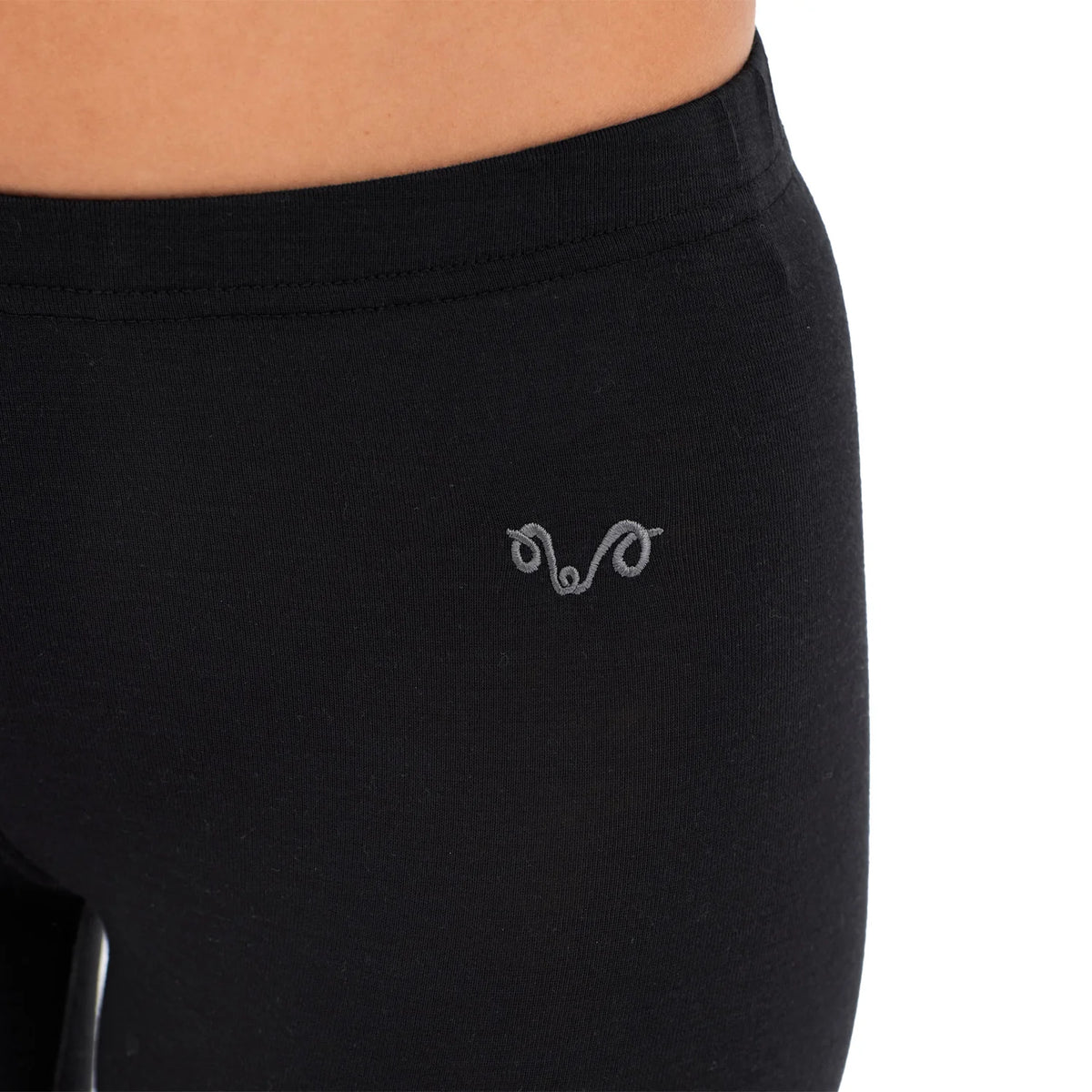 Czarne damskie legginsy termoaktywne ze 100% wełny merino