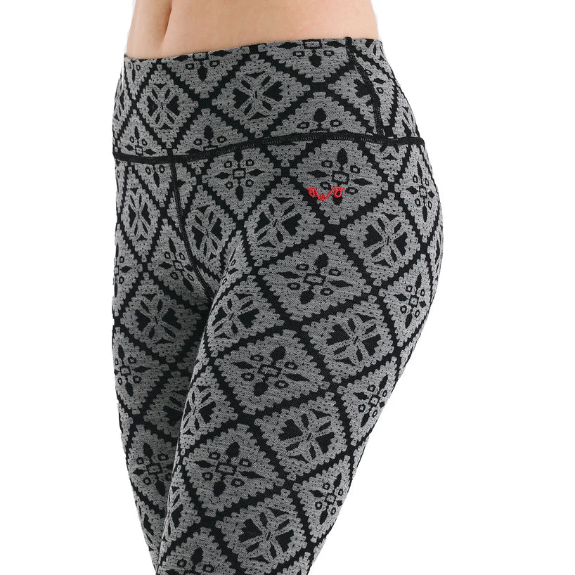 Szare damskie legginsy termoaktywne ze 100% wełny merino 230 g/m²