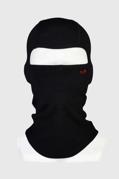 Czarna kominiarka balaclava ze 100% wełny merino