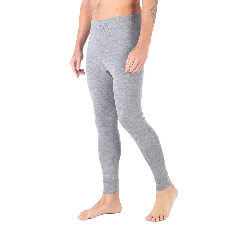 Męskie legginsy z wełny merino w kolorze szarym
