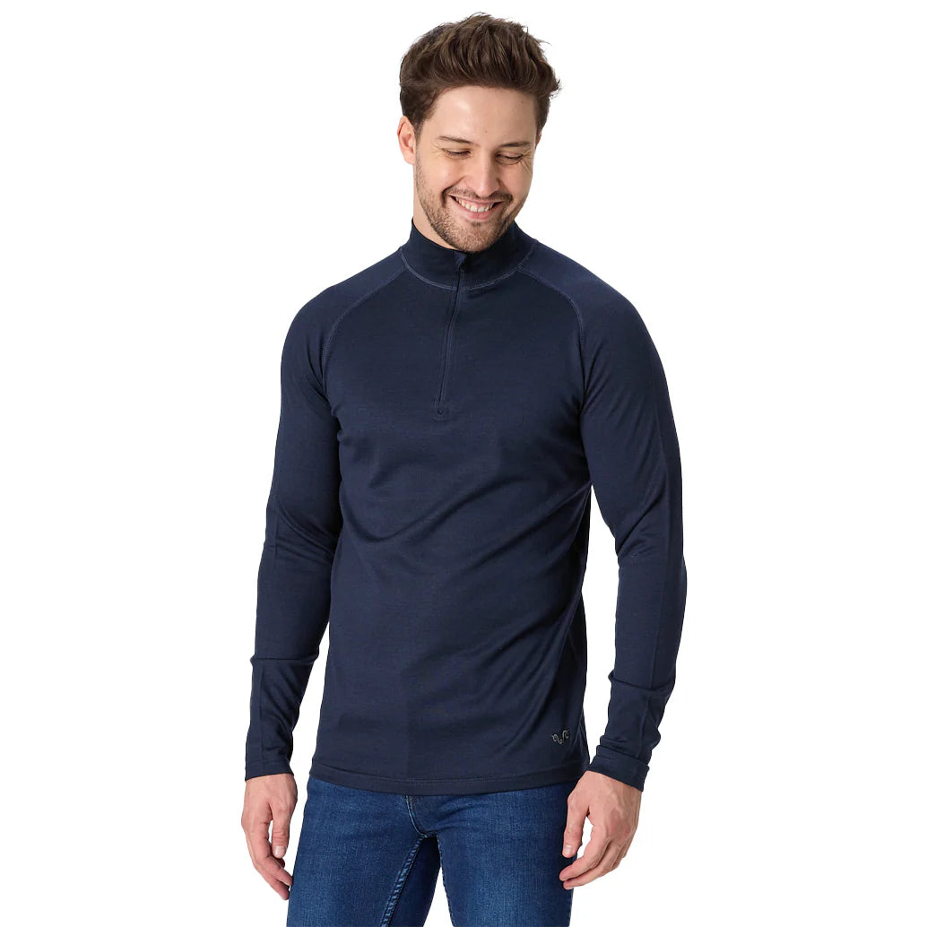 Granatowa męska bluza ze 100% wełny merino