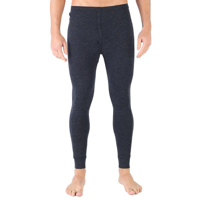 Antracytowe męskie legginsy ze 100% wełny merino