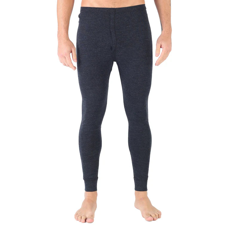 Antracytowe męskie legginsy ze 100% wełny merino