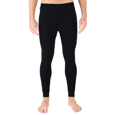 Męskie legginsy z wełny merino w kolorze czarnym