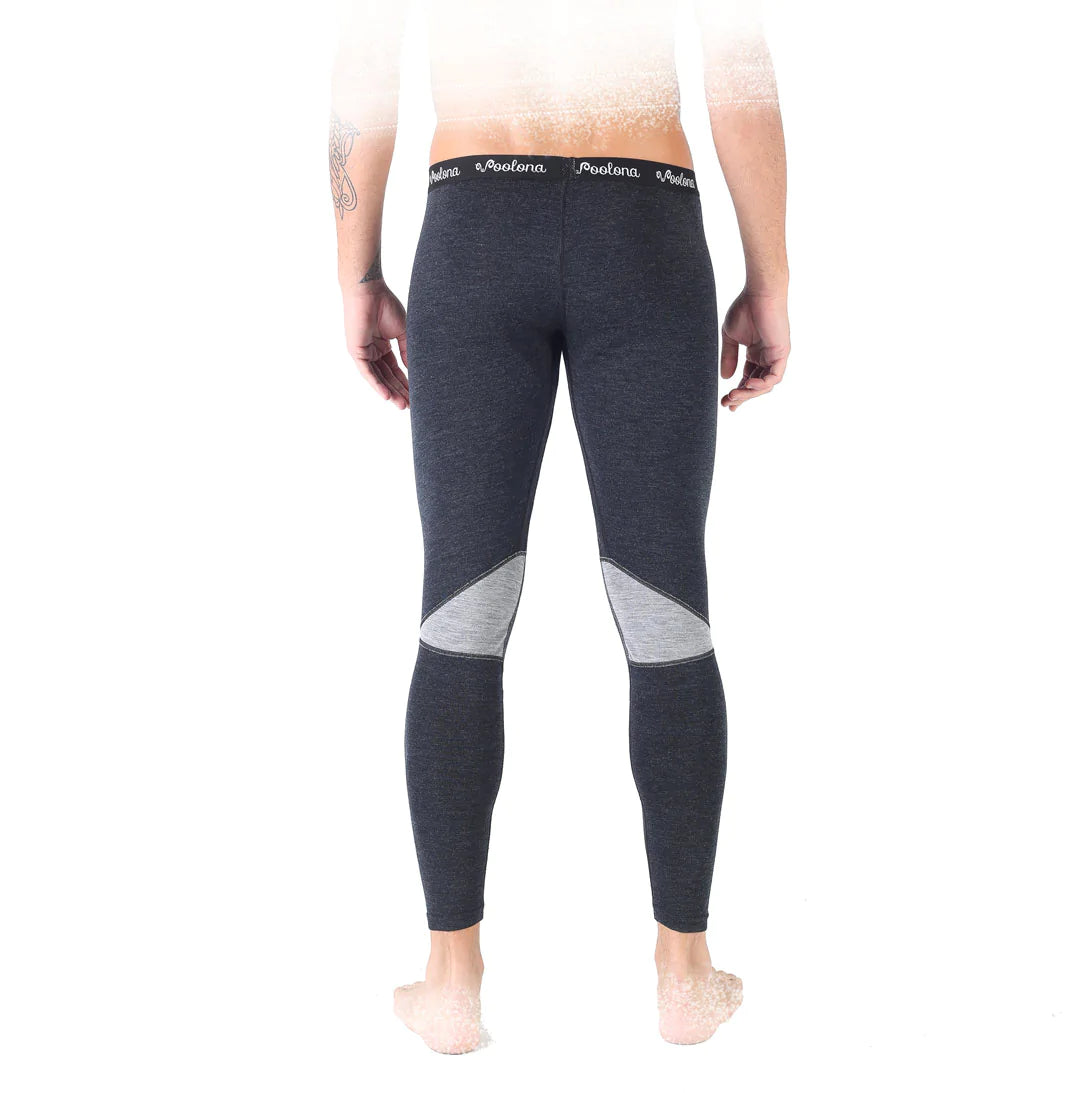 Męskie termiczne legginsy z wełny merino