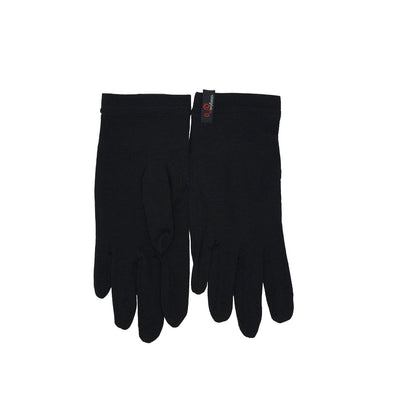 Cienkie rękawiczki merino liner unisex w kolorze czarnym