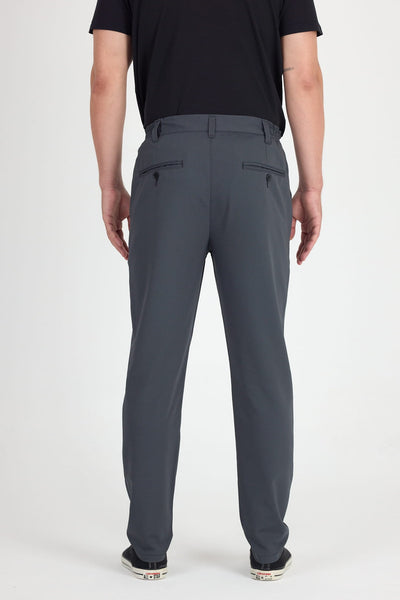 Szare męskie spodnie chino z 45% wełny merino 200 g/m²